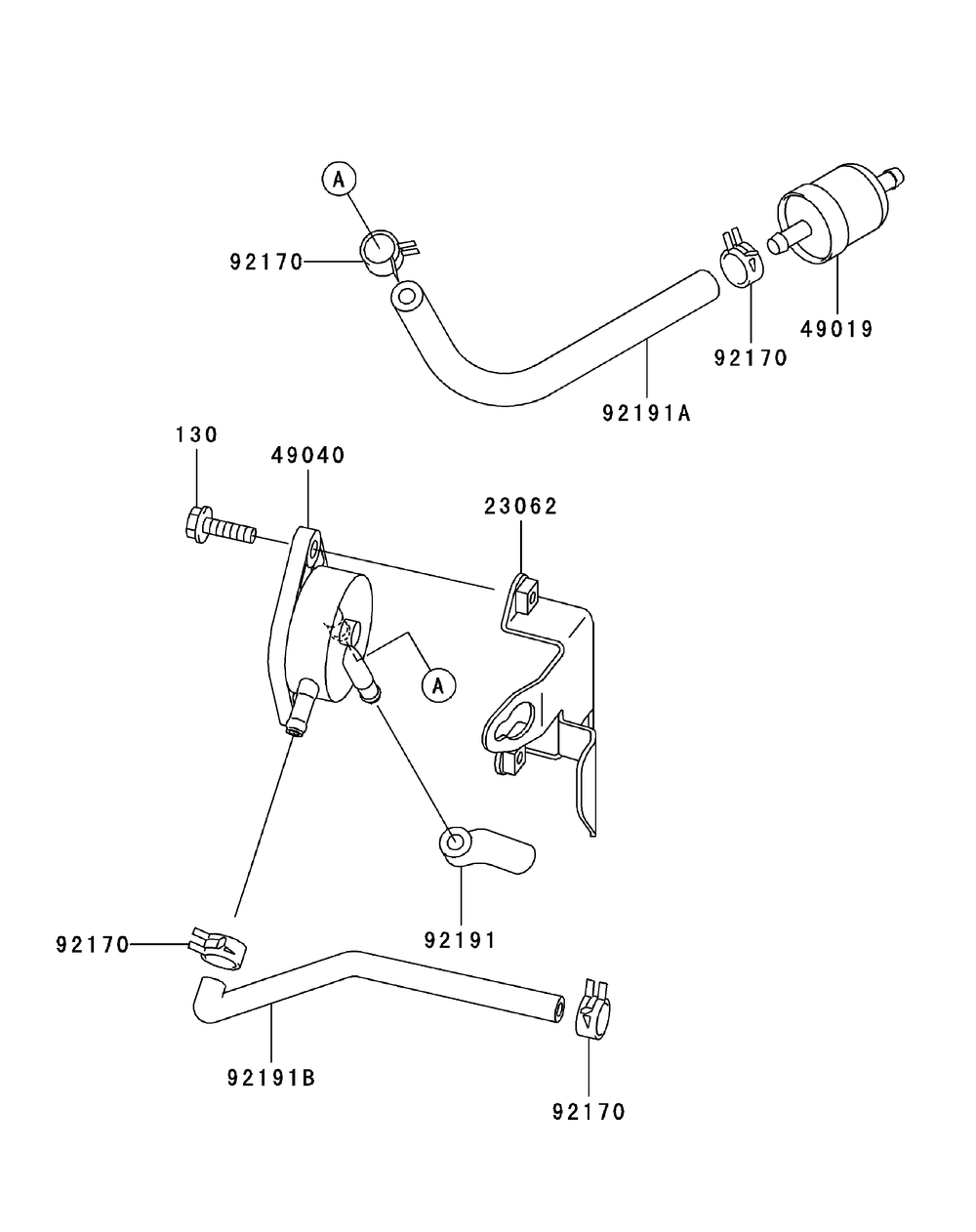 Fh580v-As11 Fuel Pump Diagram and Parts List for ENFORCER44 53AI3AGF750-19HP Cub Cadet Lawn Tractor